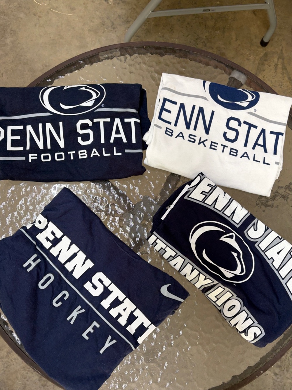 Penn State Crewneck & Tee Lot - Navy and White